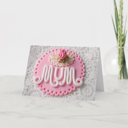 'Mum'  stijl Groeten Kaart (Voorkant)