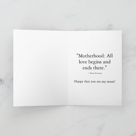  Mum Sunny Hours Moederdag Kaart (Binnen)