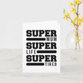 Mum Super Life Super Moe Funny Moederdag Nieuw M Kaart (Gele Bloem)