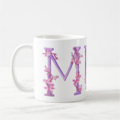 Mum tekst orchidee kunst schilderij mok (Links)