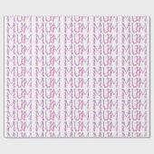 Mum text & orchid waterverf art namaak cadeaupapier (Vlak)