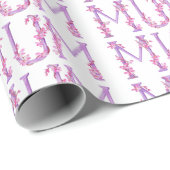 Mum text & orchid waterverf art namaak cadeaupapier (Rol Hoek)