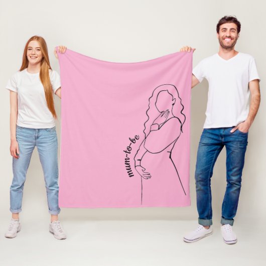 Mum-to-be Fleece Deken (In situ)