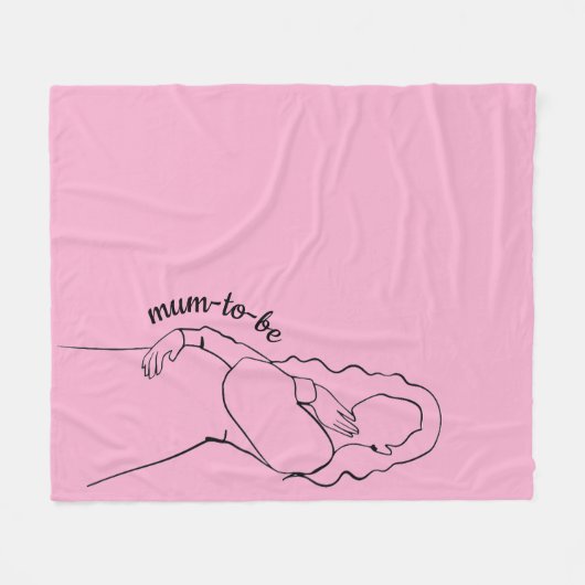 Mum-to-be Fleece Deken (Voorkant (Horizontaal))