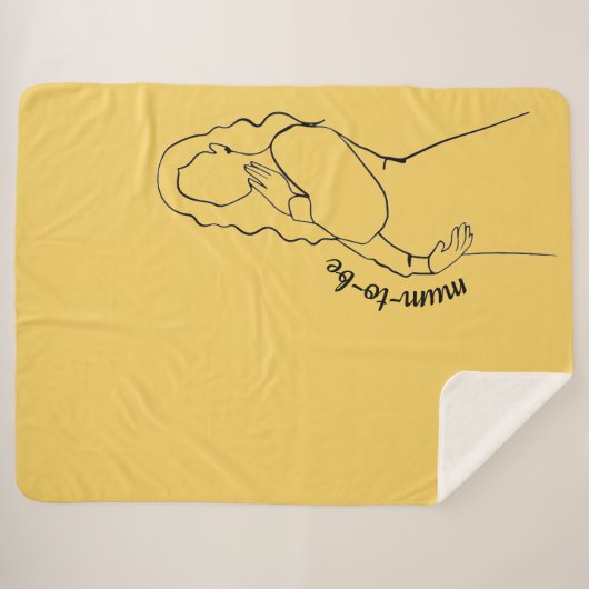 Mum-to-be Sherpa Deken (Voorkant (horizontaal))