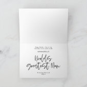 Mum typografie elegante moderne minimale multi fot bedankkaart (Binnen)