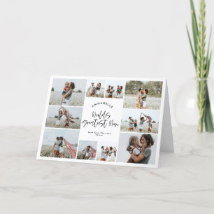 Mum typografie elegante moderne minimale multi fot bedankkaart