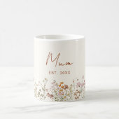 Mum Vastgesteld Wildflower Terracotta Baby shower Koffiemok (Center)