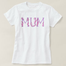 Mum waterverf art orchid text t shirt
