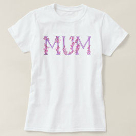 Mum waterverf art orchid text t shirt