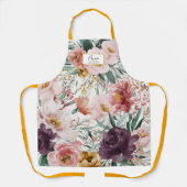 Mum waterverf bloemenschrift elegant bewerkbaar schort (Voorkant)