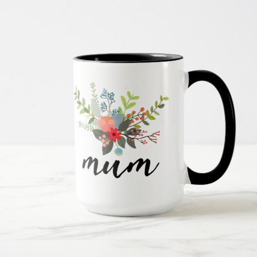mum waterverf bouquet mok (Rechts)