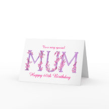 Mum waterverf Orchidee aangepaste 60ste verjaardag