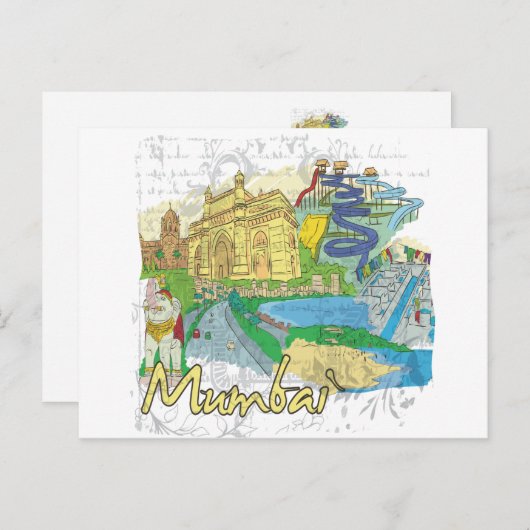 Mumbai Briefkaart (Voorkant / Achterkant)