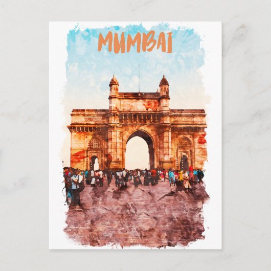 Mumbai Gateway of India Monument Briefkaart (Voorkant)