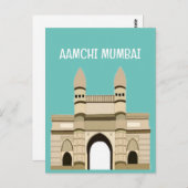 Mumbai Gateway of India Reizen Briefkaart (Voorkant / Achterkant)