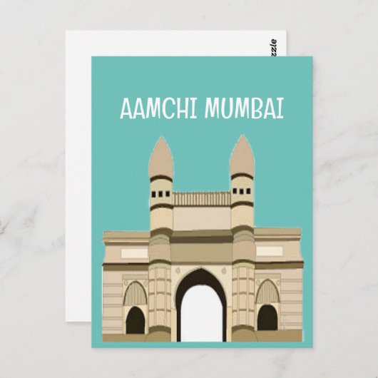 Mumbai Gateway of India Reizen Briefkaart (Voorkant / Achterkant)