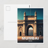 Mumbai Gateway of India Reizen Souvenir Briefkaart (Voorkant / Achterkant)