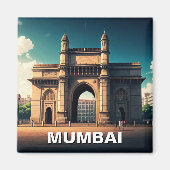 Mumbai Gateway of India Reizen Souvenir Magneet (Voorkant)