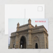 Mumbai Gateway of India uitzicht briefkaart (Voorkant / Achterkant)