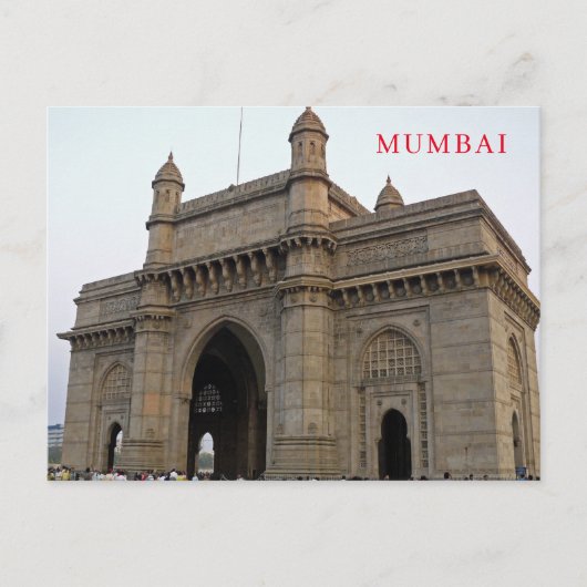 Mumbai Gateway of India uitzicht briefkaart (Voorkant)