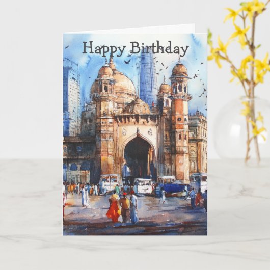 Mumbai in India Kaart (Gele Bloem)