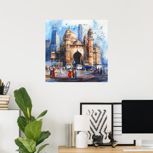 Mumbai in India Poster (Thuiskantoor)