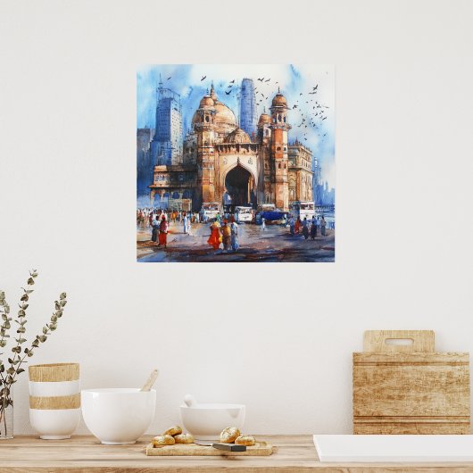 Mumbai in India Poster (Keuken)