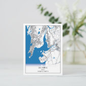 Mumbai India City Map Eenvoudig reizen Briefkaart (Staand voorkant)