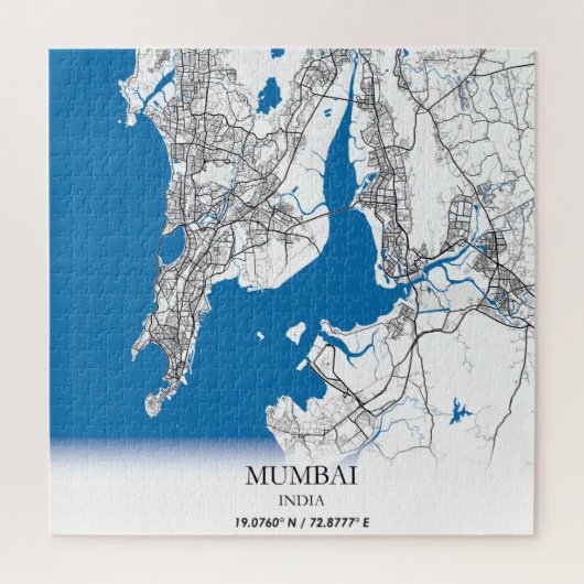 Mumbai India City Map Eenvoudig reizen Legpuzzel (Verticaal)