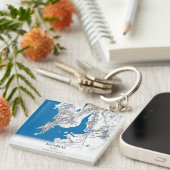 Mumbai India City Map Eenvoudig reizen Sleutelhanger (Voorkant Rechts)