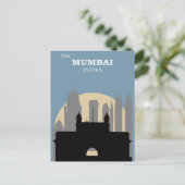 Mumbai India City Skyline Travel Briefkaart (Staand voorkant)