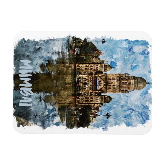 Mumbai India City Uitzicht Landmark Magneet (Horizontaal)
