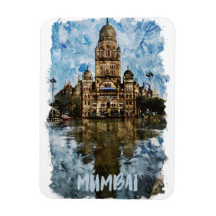 Mumbai India City Uitzicht Landmark Magneet