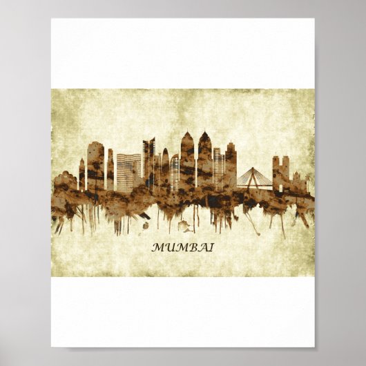 Mumbai India Cityscape Poster (Voorkant)