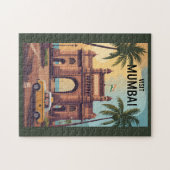 Mumbai India Gateway of India Illustratie Reizen Legpuzzel (Horizontaal)