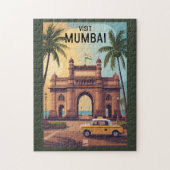 Mumbai India Gateway of India Illustratie Reizen Legpuzzel (Verticaal)