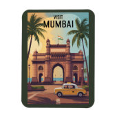 Mumbai India Gateway of India Illustratie Reizen Magneet (Verticaal)