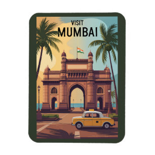 Mumbai India Gateway of India Illustratie Reizen Magneet