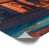 Mumbai India Illustration Travel Art Vintage Poster (Hoek)