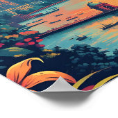 Mumbai India Kunst Reizen Illustratie Poster (Hoek)