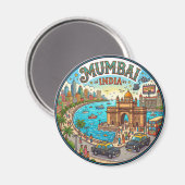 Mumbai India Magneet (Voorkant / Achterkant)