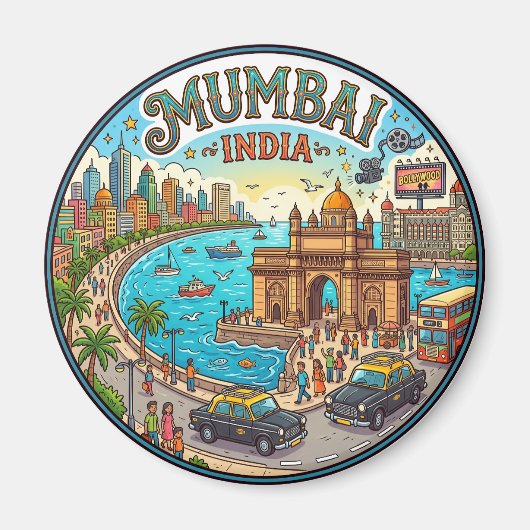 Mumbai India Magneet (Voorkant)