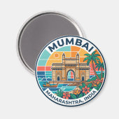 Mumbai India Magneet (Voorkant / Achterkant)