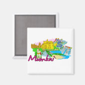 Mumbai - India.png Magneet (Voorkant / Achterkant)