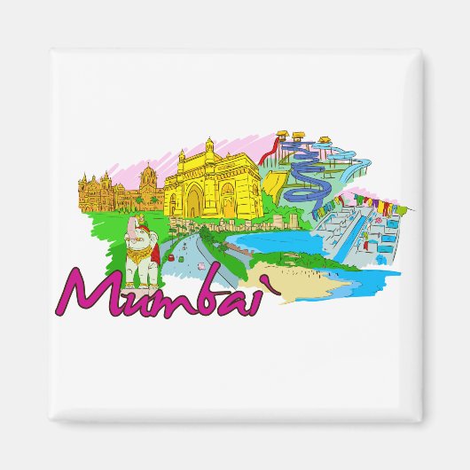 Mumbai - India.png Magneet (Voorkant)
