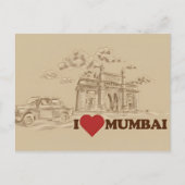 Mumbai, India Reizen waterverf Toerisme Briefkaart (Voorkant)