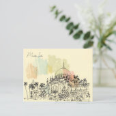  Mumbai, India Reizen waterverf Toerisme Briefkaart (Staand voorkant)