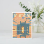Mumbai, India Reizen waterverf Toerisme Briefkaart (Staand voorkant)
