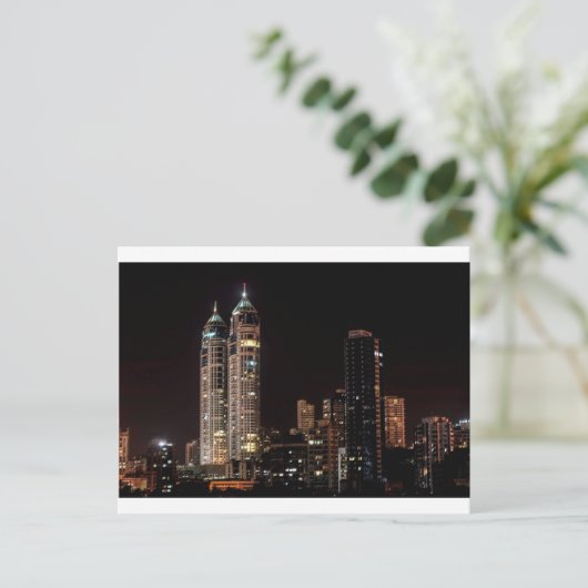 Mumbai India Skyline Briefkaart (Staand voorkant)
